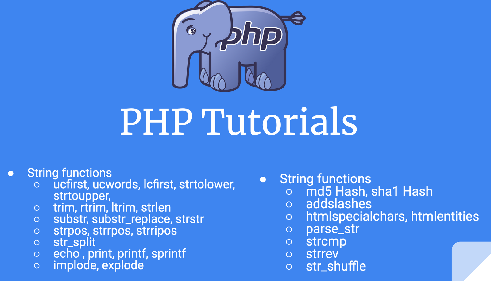 PHP String Functions All Necessary String Functions In PHP To Manage 